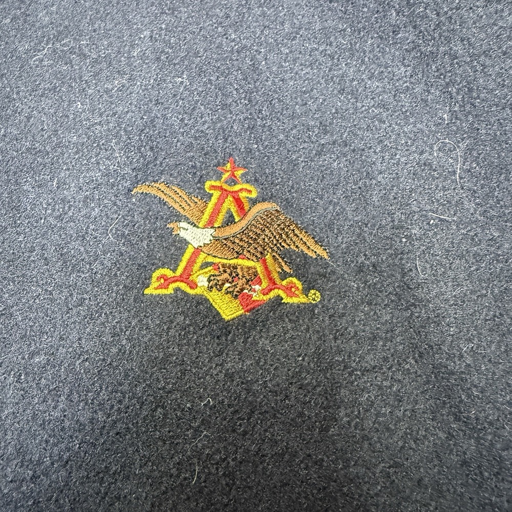 Vintage Anheuser Busch Beer Wool Leather Suede Embroidered Jacket Coat XL - Picture 3 of 11